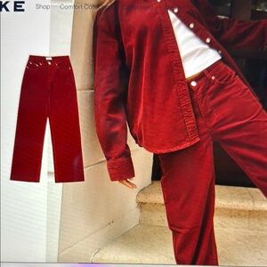 Parke Corduroy Pants with raw hem